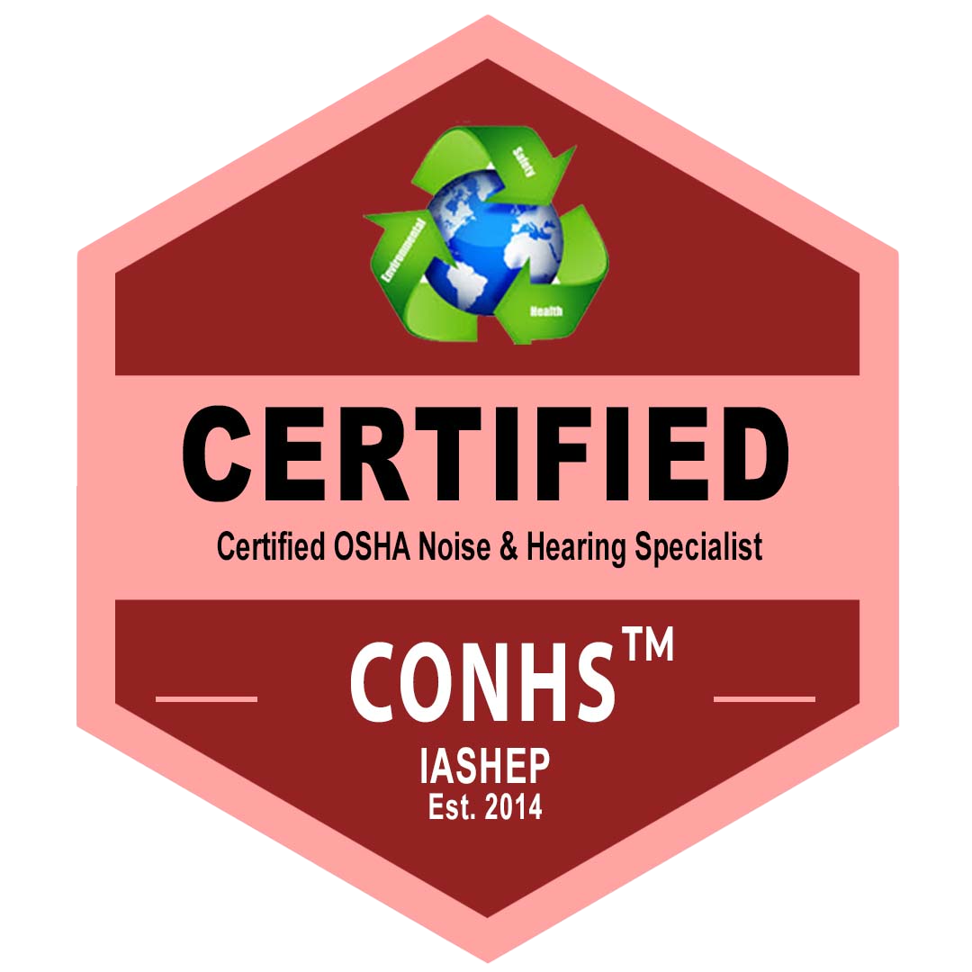 Certified OSHA Noise & Hearing Specialist (CONHS) badge